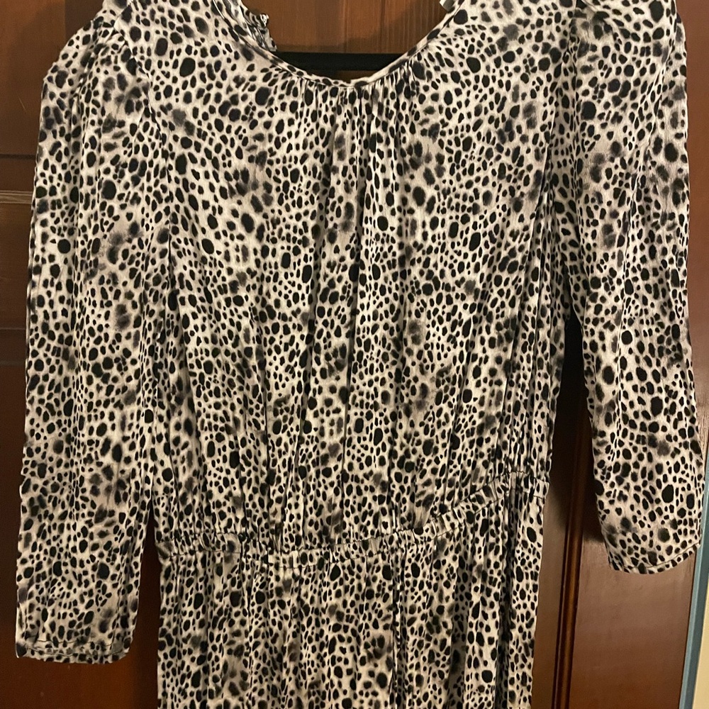 A New Day Black and White Animal Print Dress